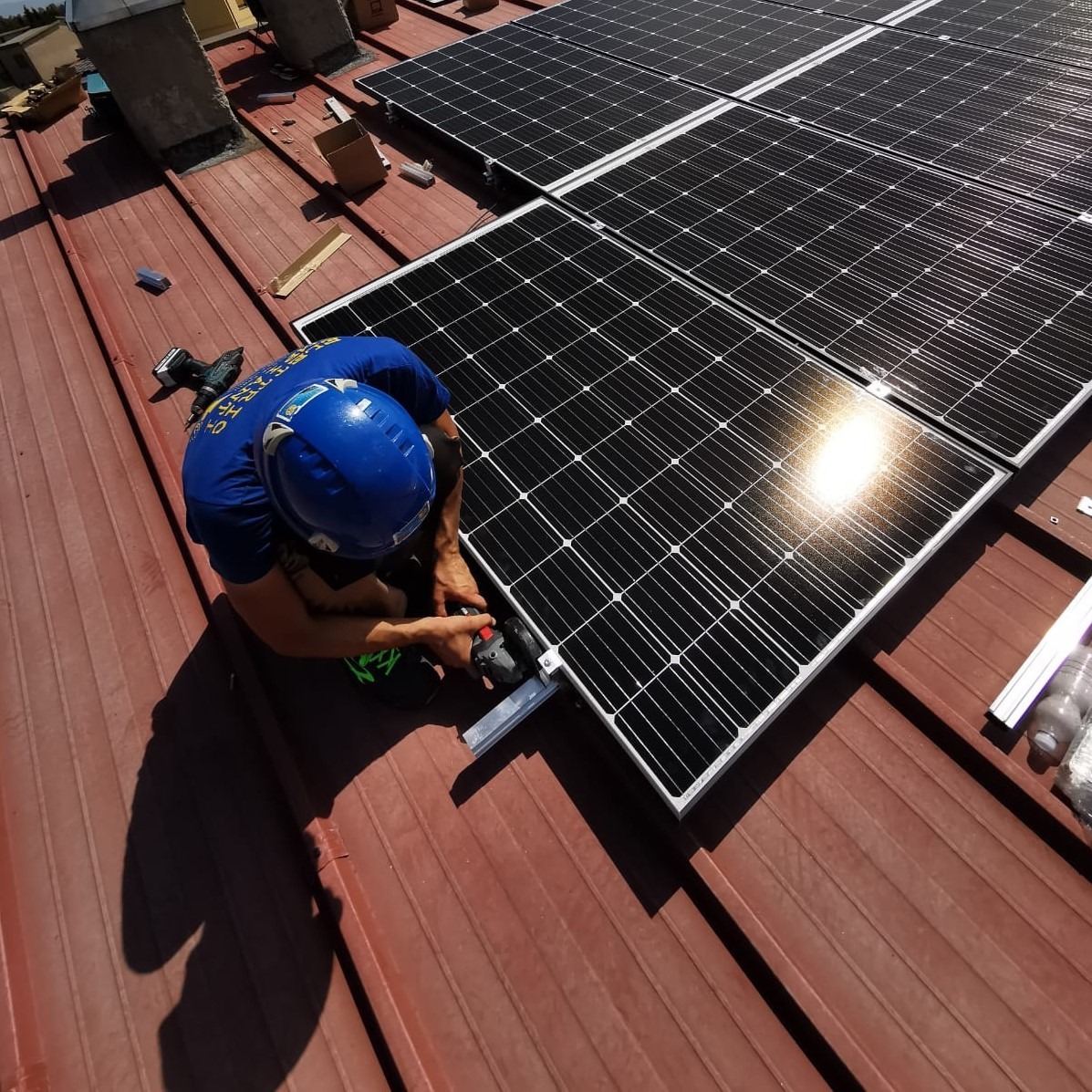 Impianto fotovoltaico realizzato in Sardegna