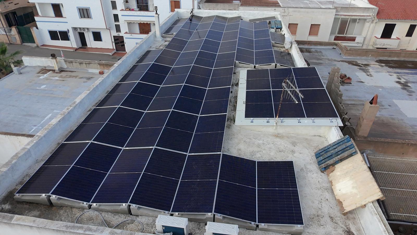 Impianto fotovoltaico realizzato in Sardegna
